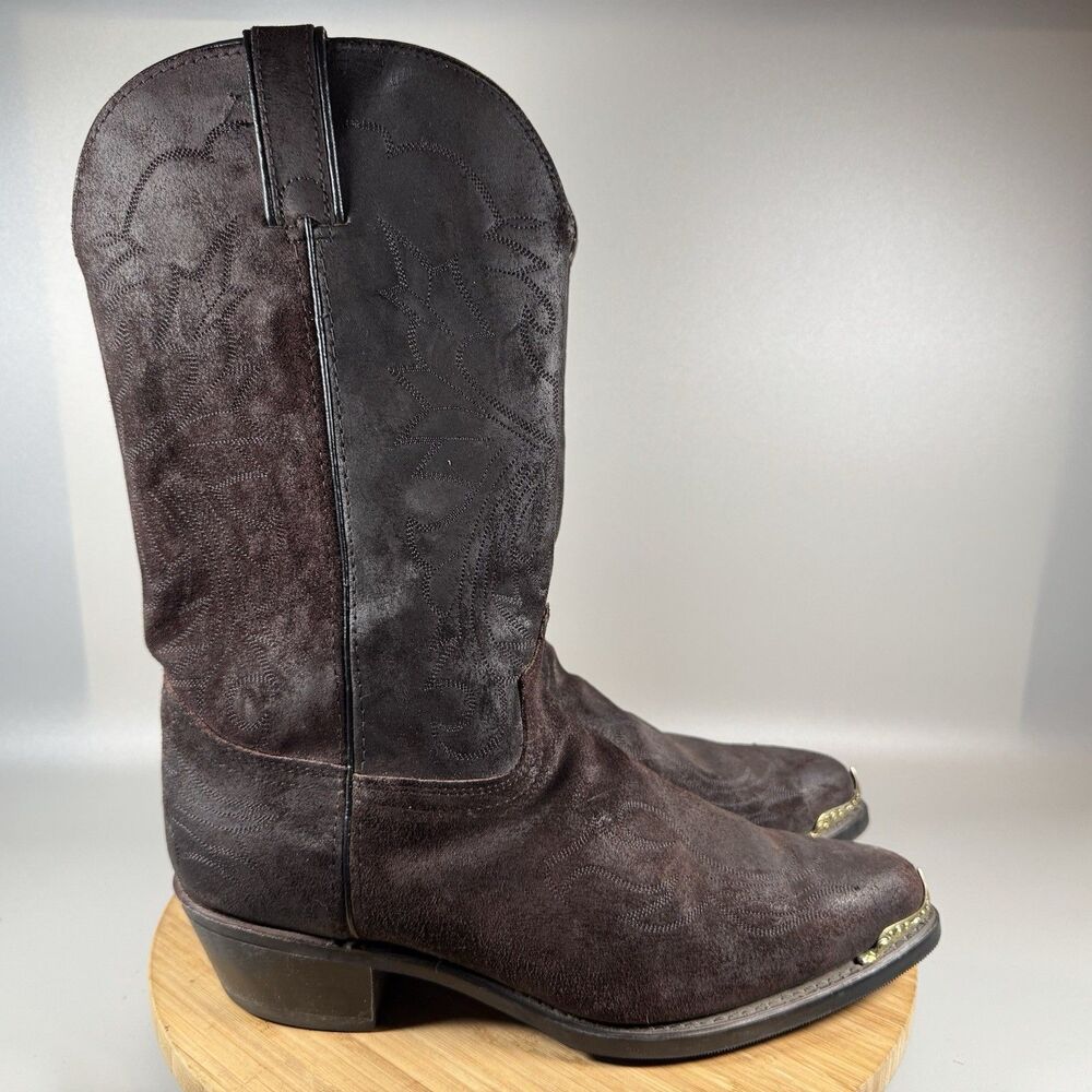 Long Haul Brown Cowboy Boots Goodyear Welt 10.5‎ M USA